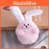 Очаровательный розовый брелок в виде длинноухого кролика, плюшевая игрушка, милый кулон в виде животного