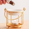 Elegant Gold Cage Shape Essential Oil and Candle Burners Diffuser for Home Decors and Relaxation in a Portable Designs