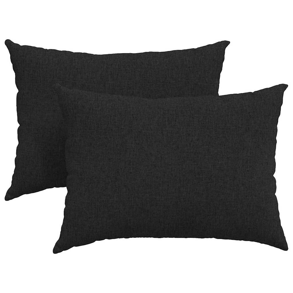 Sofa Cushions 2 pcs Black 70 x 50 cm Fabric