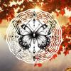 Elegant 3D Butterfly Wind Chime - Golden Mirror Reflective Garden Decor In Black & White | Bird Deterrent, Outdoor & Wedding Decoration
