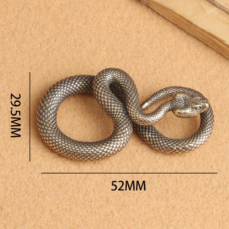 Винтажные медные змеиные украшения, антикварные фигурки боа, миниатюры