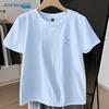 Мужская футболка Jeanswest 2026, хлопок, свободный крой, круглый вырез, графика с изображением карпа кои