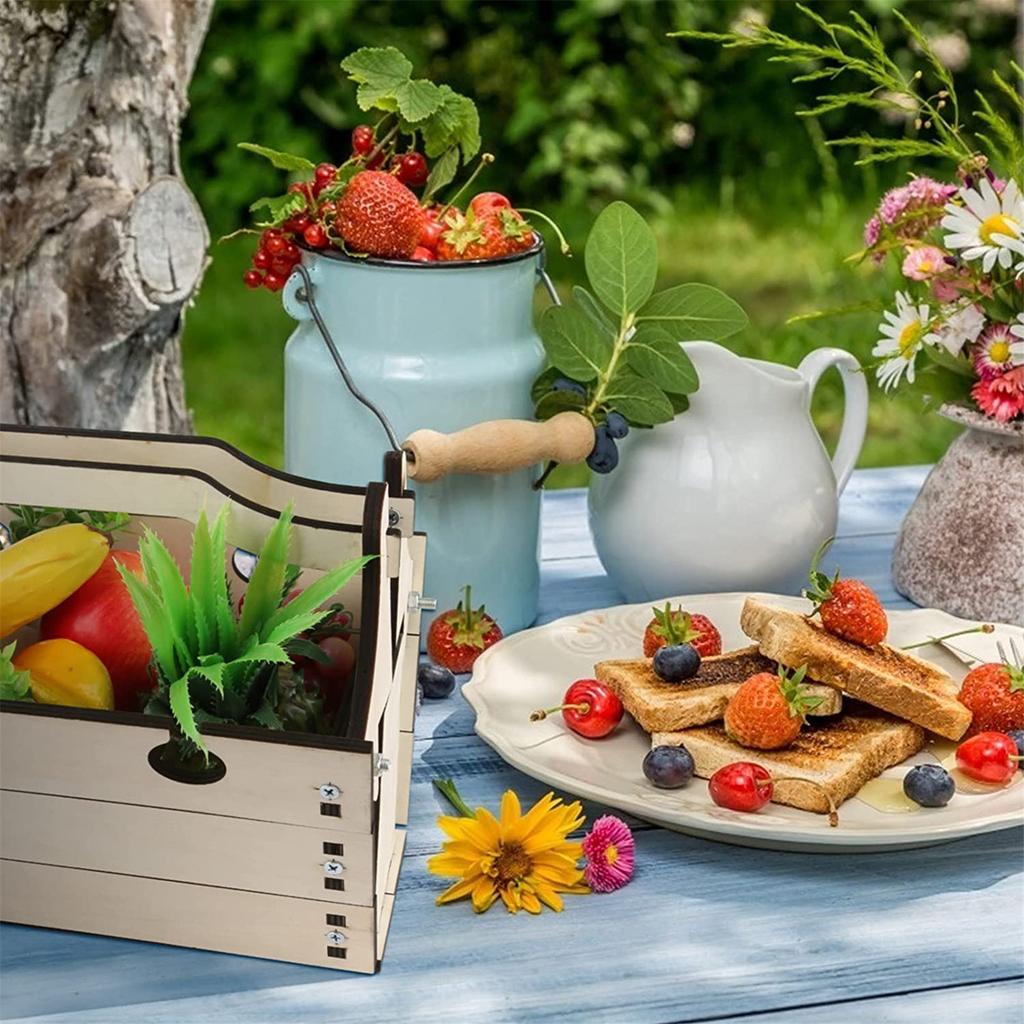 Multifunctional Folding Wooden Table, Portable Two-in-one Outdoor Folding Table With Wine Glass Holder