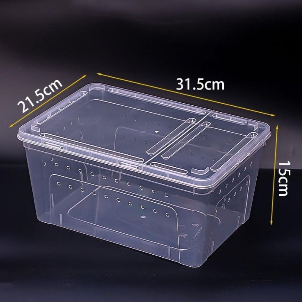 Transparent Turtle Transport Container Ventilated Reptile Terrarium Animal Habitat Cage  Pet House