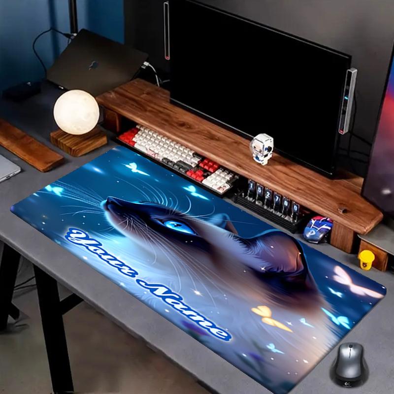 1PC Custom Name Cat Dreamscape" Mouse pad, keyboard and mouse desk pad, for computer notebook Birthday Gift For Any Room Or Office