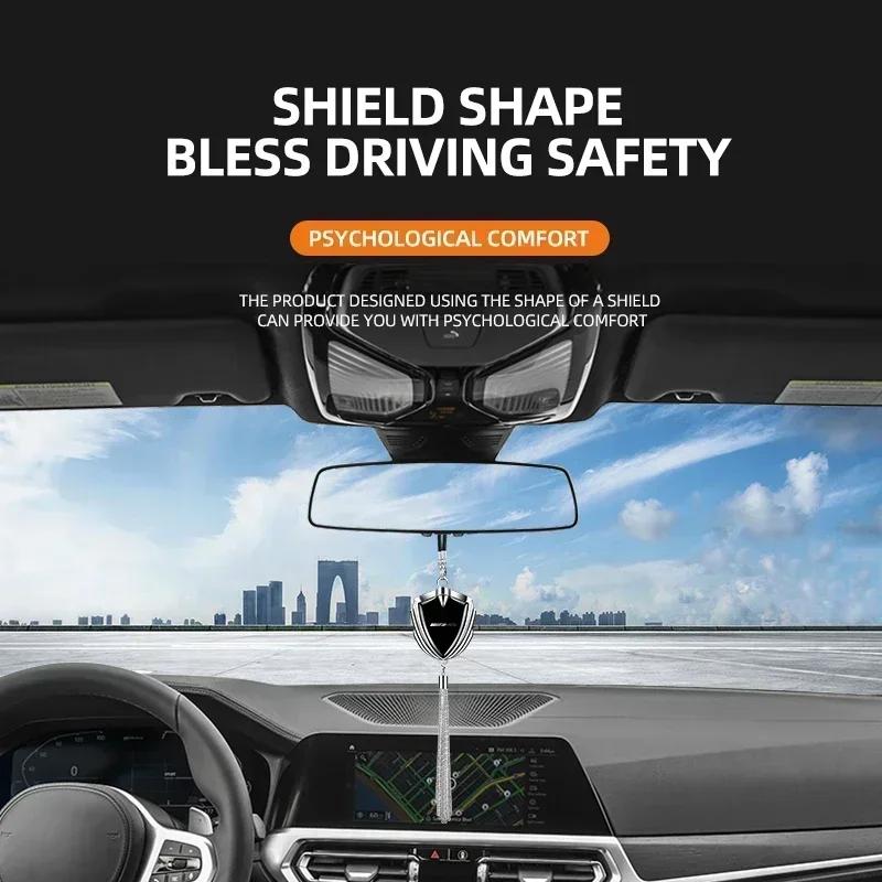 RAT2 3D Metal Car Badge Rear View Mirror Pendant Hanging Ornaments Accessories For Mercedes Benz AMG W124 W202 W203 W204 W210 W211