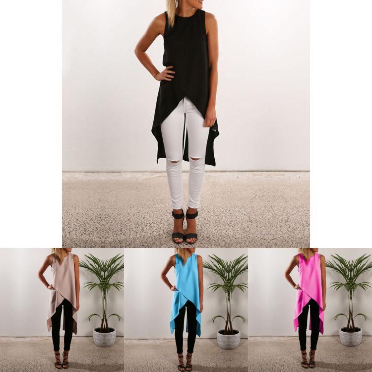 Damen Rmellos Longshirt Sommer Westen Tank Bluse Hemd Shirt Tunika Oberteil Top In Premium Quality For Effortless Versatility And Timeless Style