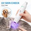 USB Rechargeable Pet Paw Trimmer with UV Inspection Light – 2-Speed Quiet Hair Clipper for Dogs & Cats, Safe Grooming at Home