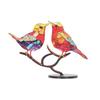2 Metal Birds Ornament Visual Decompression Colorful Decoration for Home Tabletop Decoration