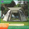 Hexagonal Automatic Folding Tent: Quick Open, Rainproof, UV-Protective, Portable for Outdoor Camping and Beach.