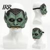 Breathable Halloween Mask Green Vampire Mask, Half Face with Pointy Ears & Sharp Teeth, Retro Ear Monsters Distressed Party Lightweight PU Foam