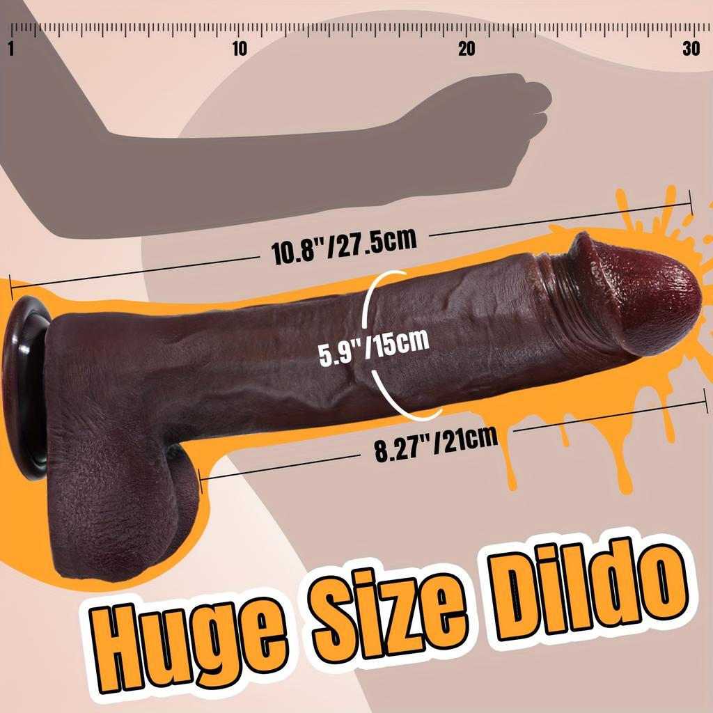 10.8" Realistic  Tyrannosaurus Artificial Phallus Female Dildo Liquid Silicone Penis Female Masturbator Sex Toy -Large Anal Plug for Men Hand Washable