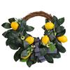 Artificial Lemon Daisy Flower Wreath Door Hanging Garland for Theme Party Stage Decoration