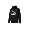 Puma Classics Metallic Logo Print Hoodie Men Tops Black 531370-01