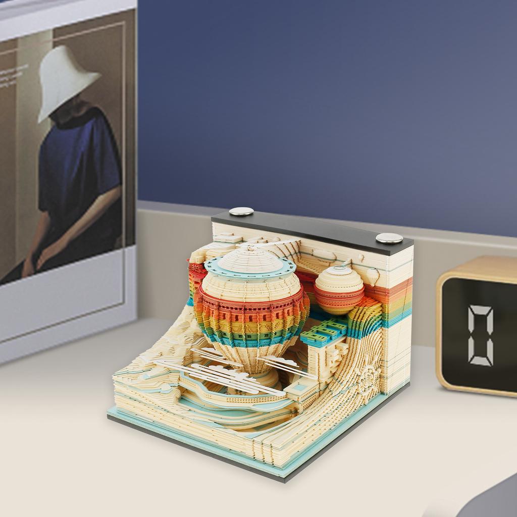 New Block Calendar 3D Notepad Block DIY Exquisite Memo Pad Cute Note Paper 3D Artistic Notepad Decorative Valentine's Day Gift