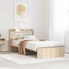 VidaXL Bed Frame with Headboard 75x190 Cm Solid Pine Wood, Bed, Solid Wood Bed Frame, Bedroom Furniture At 3306720