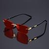 10pcs Trendy Rimless Rectangle Sunglasses Frameless Fashion Shades Punk Sunglasses Gradient Men Women UV400 Eyewear Driving