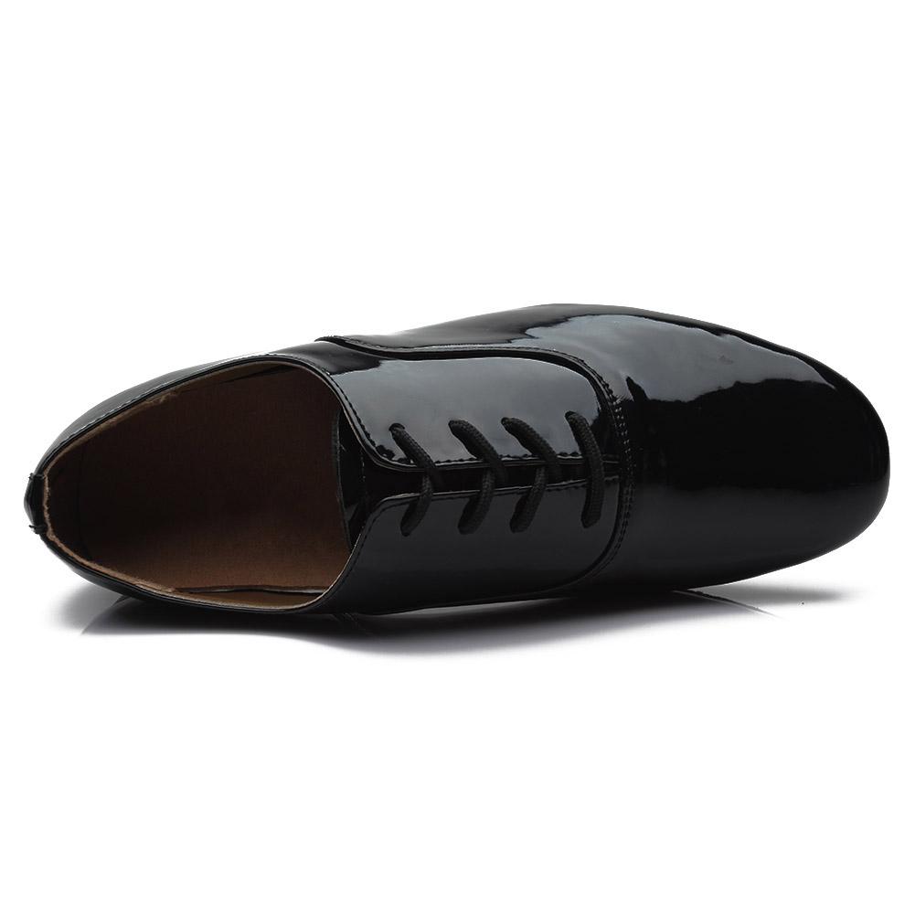 Черные белые глянцевые кожаные мужские современные танцевальные туфли с мягкой подошвой для латиноамериканских танцев сальса стандартные туфли для бальных танцев каблук 2,5 см