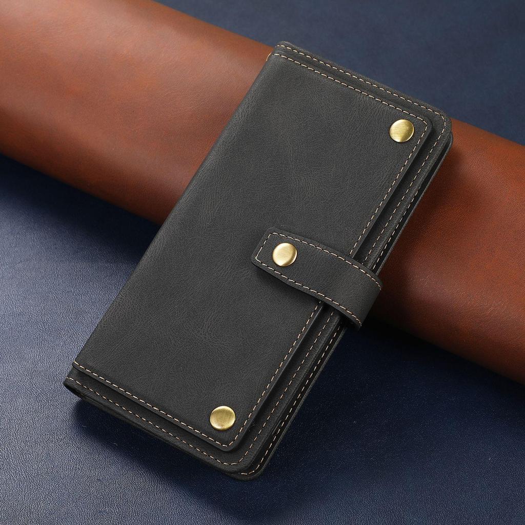 iPhone16 Retro Leather Case for Apple 12 & 14Pro: Flip Phone Protection with Multi-Function Card Slots