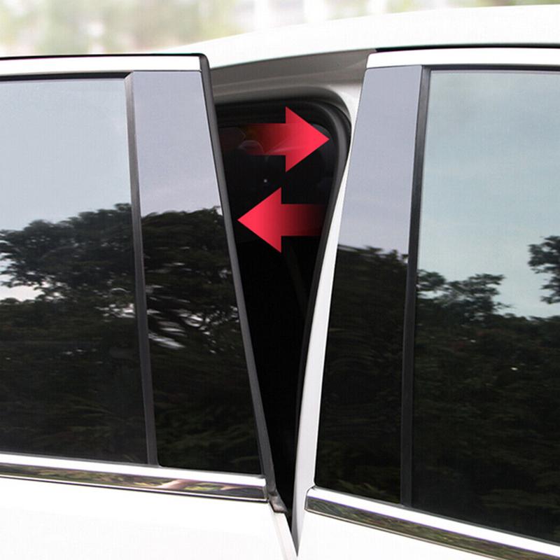 Car Exterior Front Rear Left Right B Pillar Door Window Post Cover Trim Set Fit for Honda Acura TL 2008 2007 2006 2005 2004