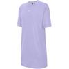 Спортивное платье, однотонное, с вышитым маленьким логотипом, повседневное, спортивное, трикотажное, с коротким рукавом, женские платья, Dopamine-Purple CJ2243-569