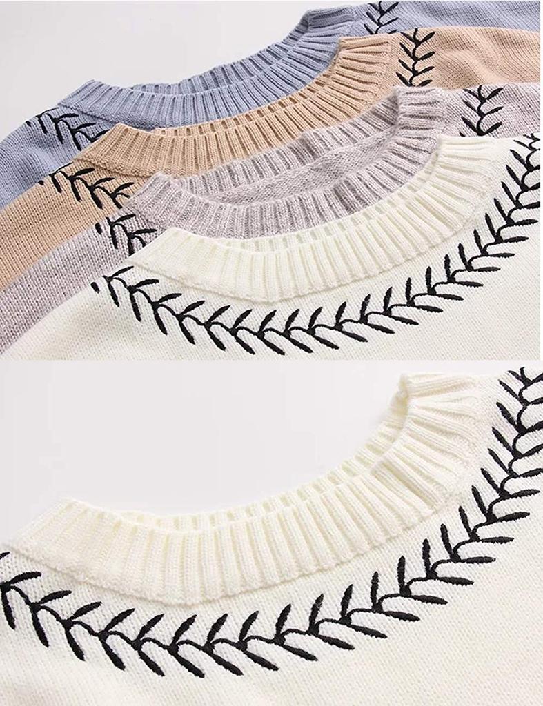 Cute Long Sleeve Forest Girl Loose Sheep Warm Crew Long Length S-Lifeeling Women's Sweater, Style, Fall/Winter, Fit, Print, Soft, Cotton, Neck,