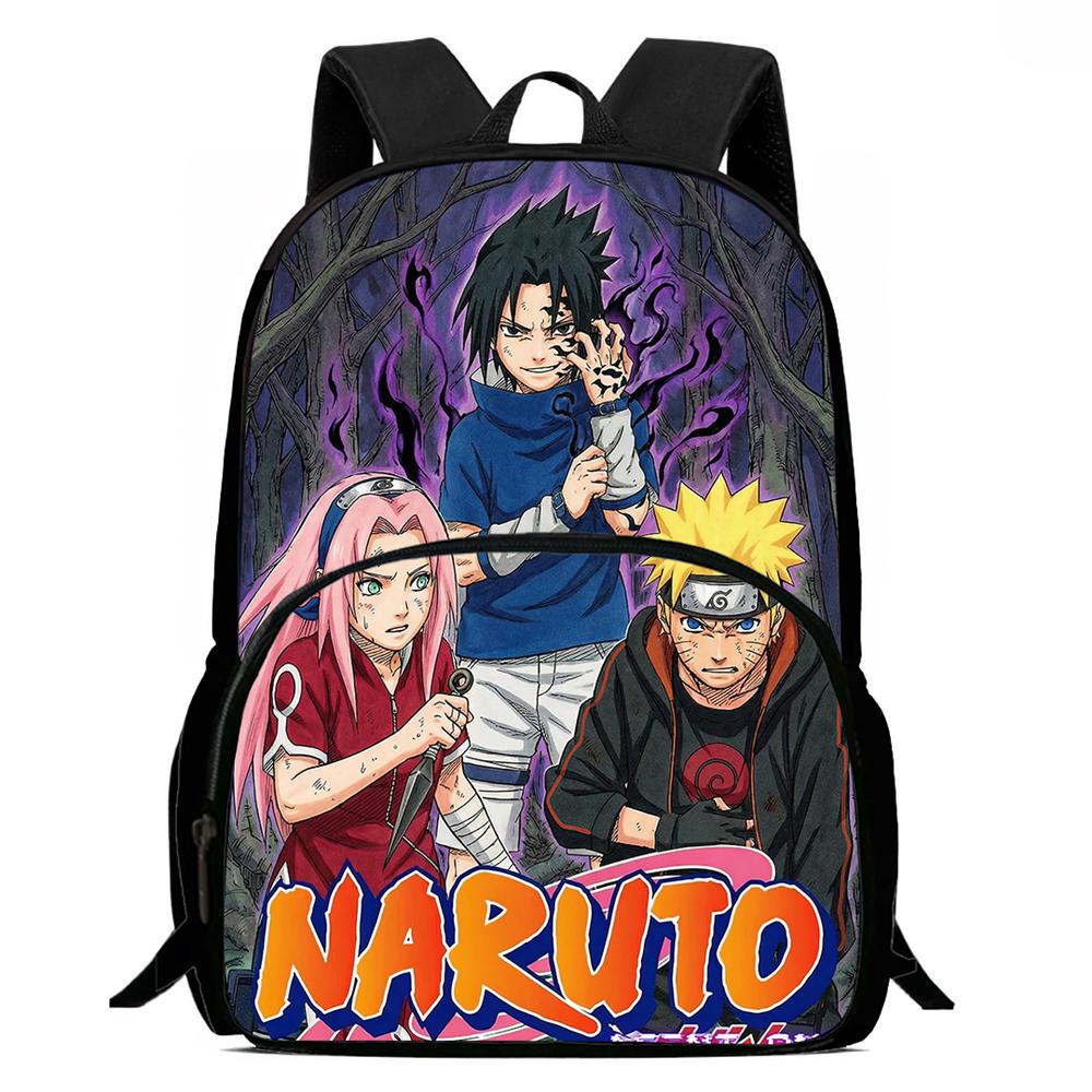 Рюкзак-мочила для детей из аниме NARUTO, с регулируемым плечевым ремнем и передним карманом, легкий и прочный, для мальчиков и девочек в возрасте 5-10 лет