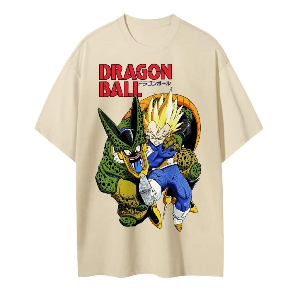 2026 New Summer Dragon Ball 40th Anniversary Cell pure Cotton Anime Printed Tshirt fashion Casual Streetwear Unisex Y2k