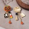 Personality Collarbone Chain Dripping Oil Vintage Earring Cute Pumpkin Ghost Necklace  Women