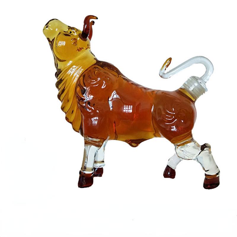 Animal Glass Wine Bottle Glass Bottle Hip Flasks Flagon Liquor Bottles Sealed Jarwine Container Liquor Pot Whiskey Bottles