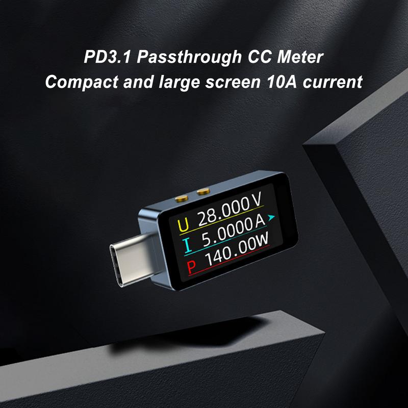 28V Multi-function Digital Display DC Voltage Ammeter Power Meter Type-c Cell Phone Charging PD3.1 Tester