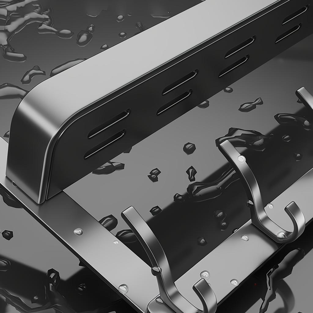 Space-Saving Over-the-Door Hook Rack, Durable Carbon Steel Organizer for Towels, Coats & Accessories - Perfect for Bedroom & Bathroom Storage