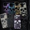 Роскошный чехол с изображением черепа скелета для iPhone 16 11 12 13 14 15 Pro Max, противоударный чехол для телефона с камерой и полной защитой