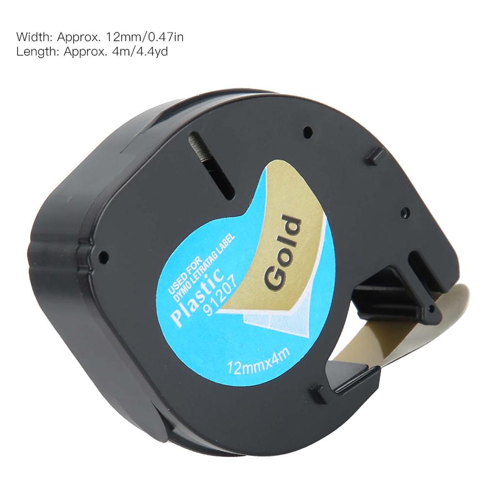 Запасные части для этикеточной ленты Лента 12 мм x 4 м BlackonGold для этикетировщика Letratag