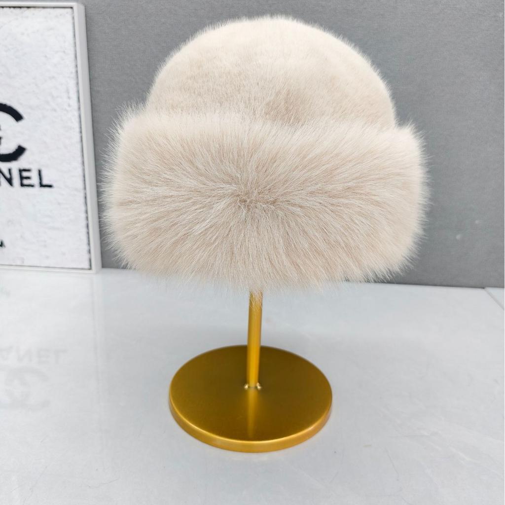 Women's Thick Plush Lined Winter Hat - Brim Style with Earmuffs | Ideal Christmas Gift/warm Outdoor Hat