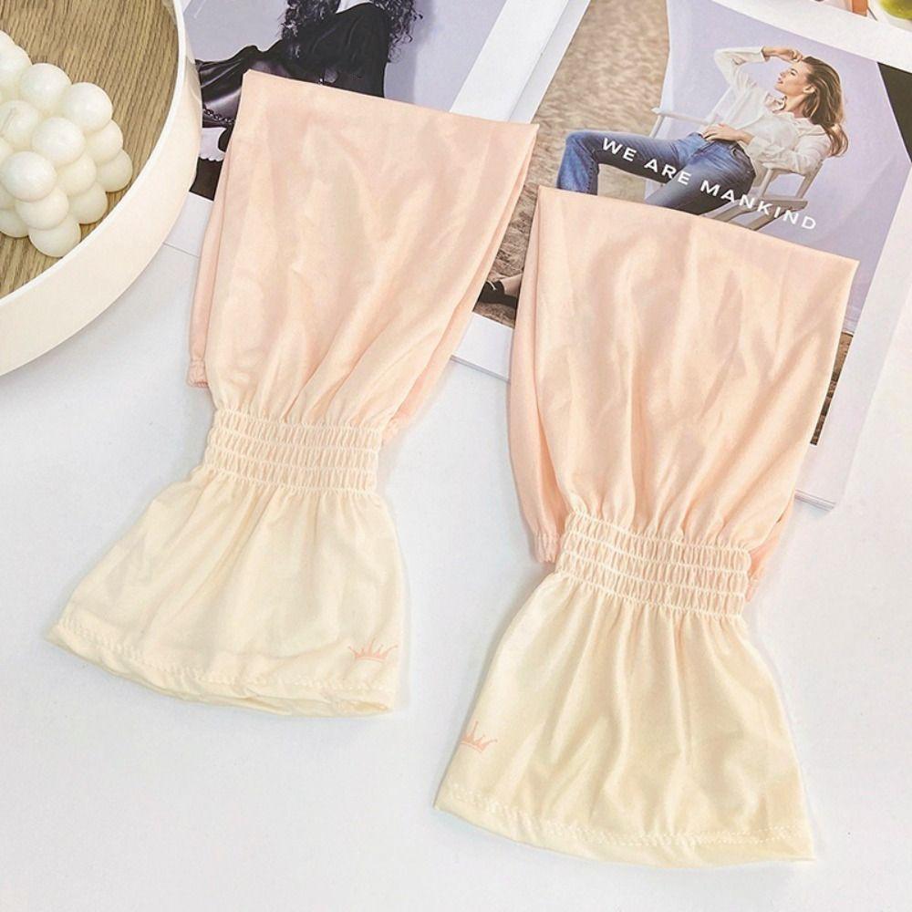 Gradient Sunscreen Arm Covers Elastic Cycling Gloves Cute Long Ice Silk Sleeves  Driving