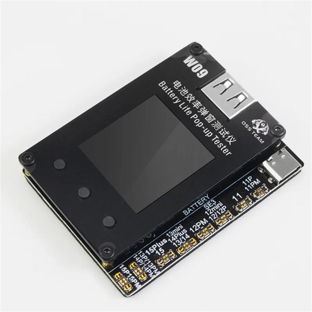 W09 Pro V3 Тестер всплывающих окон о состоянии батареи для серий iPhone 11 12 13 14 15 Решение проблемы всплывающих окон о батарее Изменение эффективности батареи