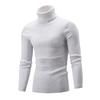 Outdooor Mensfashion Winter Slim Long Sleeve Warm Knit High Neck Solid Color Pullover Sweater Men Elegant Chic Comfortable Solid Knitwear