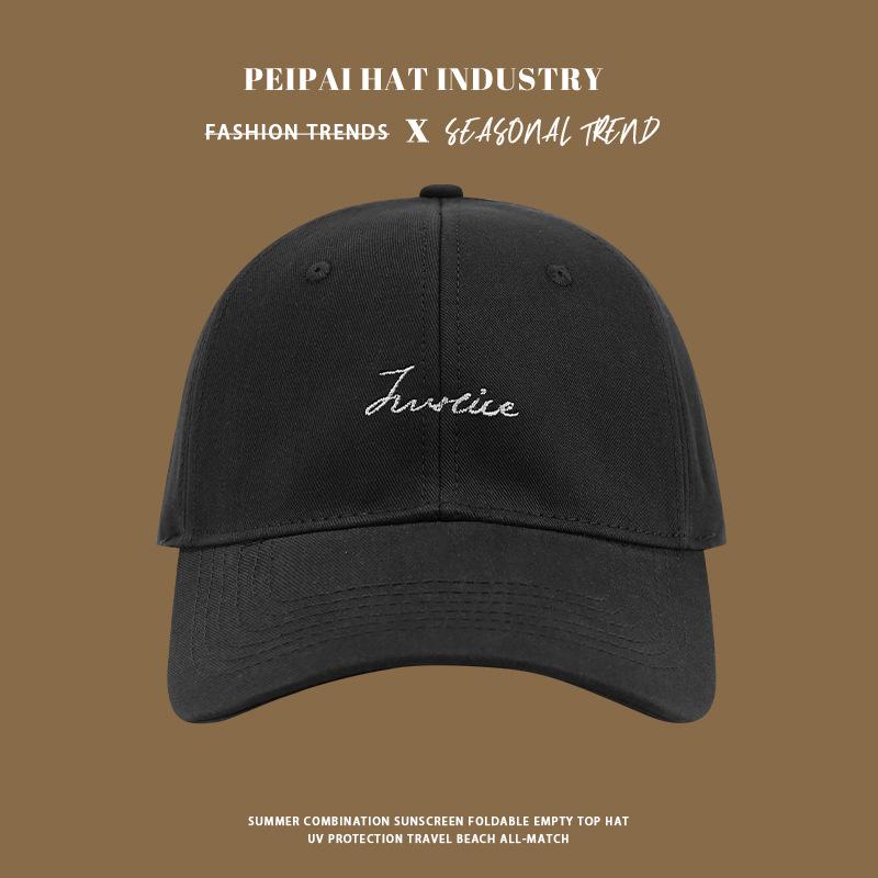 Female big head circumference showing face small baseball cap Korean version versatile couple cap men
