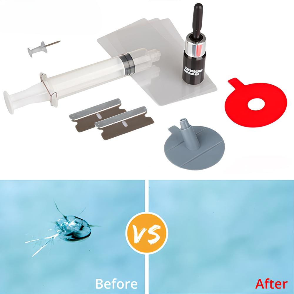 Набор смол для ремонта лобового стекла автомобиля Инструменты для восстановления царапин и поломки лобового стекла Защитные наклейки Средство для чистки стекол Уход за мойкой без следов