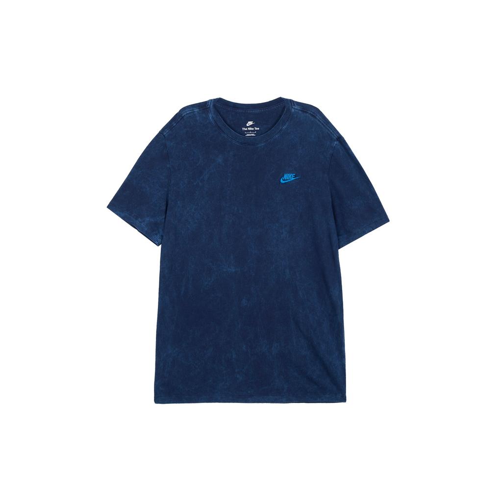 Nike Sportswear Club Solid Casual Short Sleeve T-Shirt Men Tops Obsidian FD1283-410