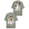 Mens Oversized Relaxed Fit Graphic Tee With 3D Sports Print Cotton Blend Short Sleeve T-Shirt Casual Wear