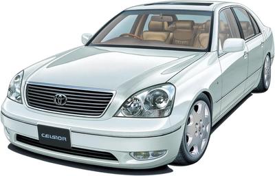 Aoshima Bunka Kyozai Серия Модель автомобиля SP11 Toyota UCF30 Celsior Пластиковая модель 1/24 '00