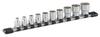 TONE Socket Set with 10 Pieces (Hexagonal, Holder) HS310, 9.5mm (3/8") Drive,