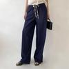 New Arrivals Open Run Women Two Tone Rayon Long Oversized Pants