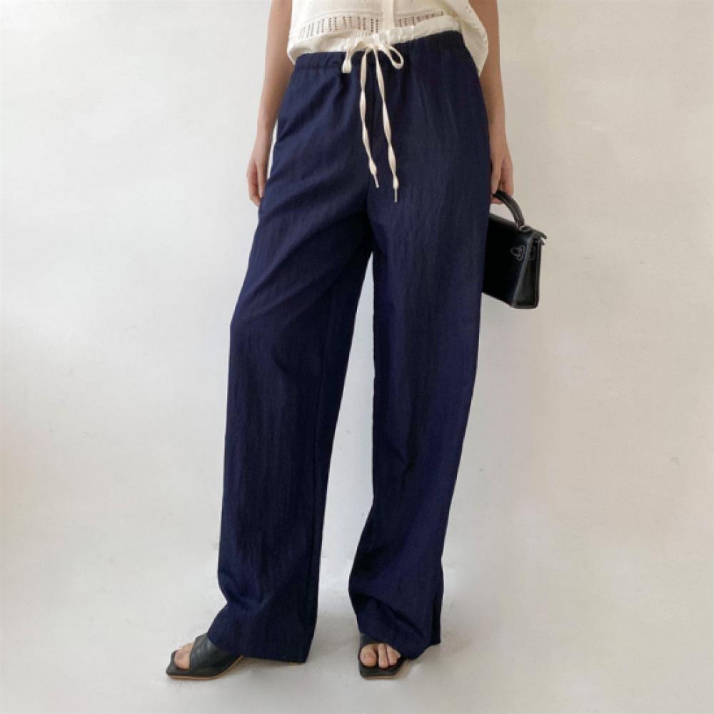 New Arrivals Open Run Women Two Tone Rayon Long Oversized Pants