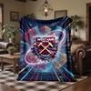 West Ham United Football Print Flannel Blanket Soft Warm Sofa Bed Throw Blanket For Home Office Bedroom