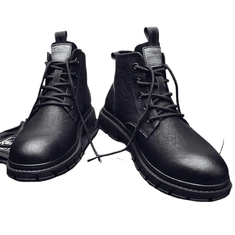 Martin boots men's mid-top men's shoes tooling leather boots men's high-top leather shoes winter
