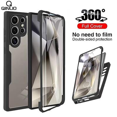 Чехол с полной защитой 360 для Samsung Galaxy S22 Ultra S21 S22 Plus A51 A72 A52 A32 A12 M12 A53 A33 Двусторонний ТПУ чехол для телефона