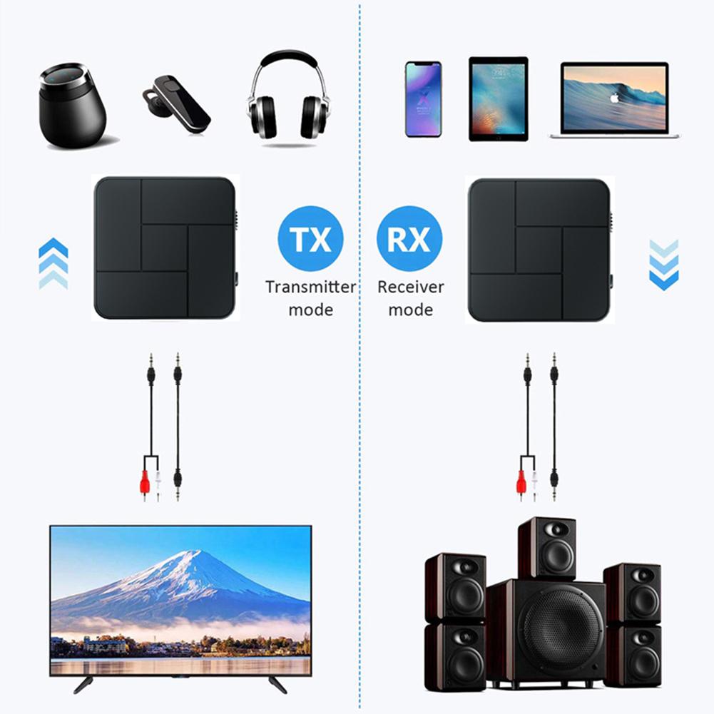 KN326 Bluetooth Transmitter Receiver Audio Adapter w/Mic for Car PC TV Headphone